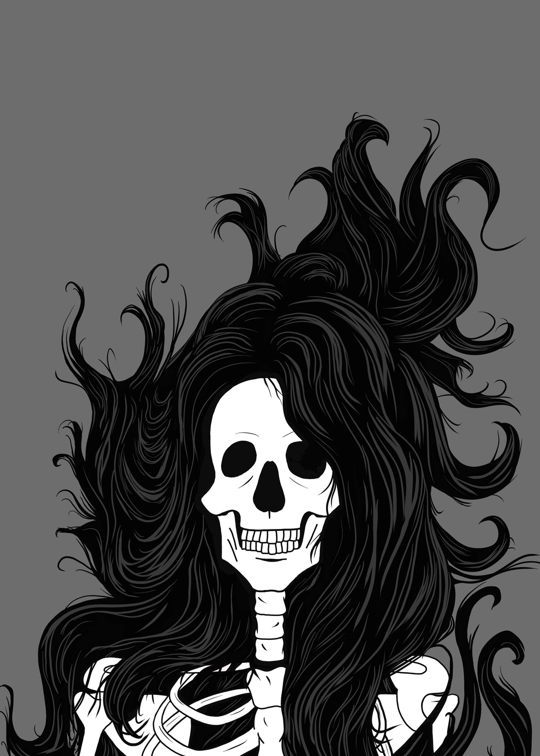 Windswept: A5 Skeleton Art Print
