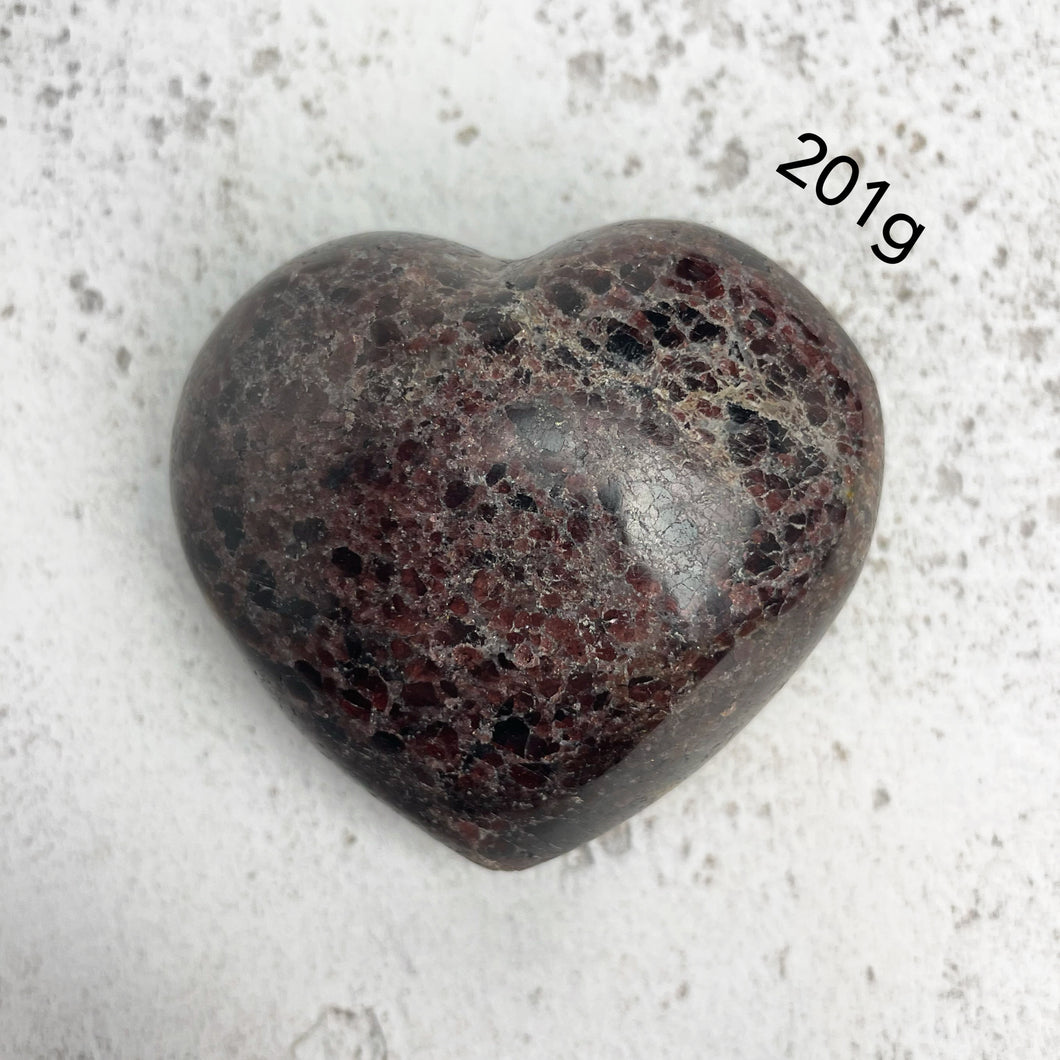Garnet Heart-Carving