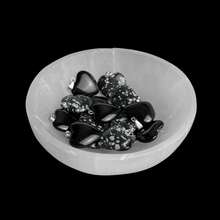 Load image into Gallery viewer, Snowflake Obsidian Heart Necklace
